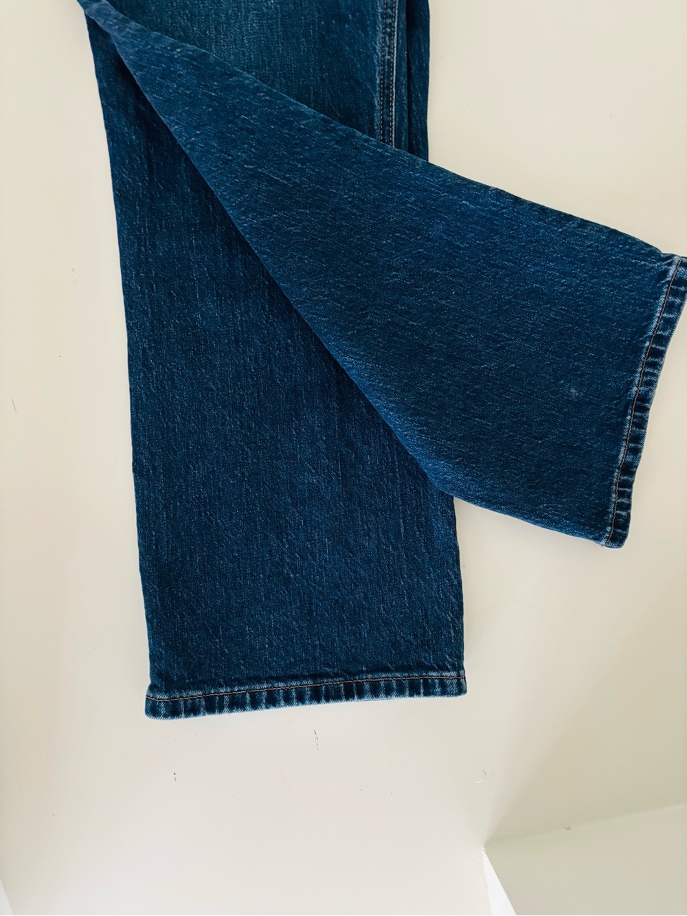 J. Crew Dark Blue Flare Cropped Mid-Rise Button-Fly Jeans - Picture 9 of 11